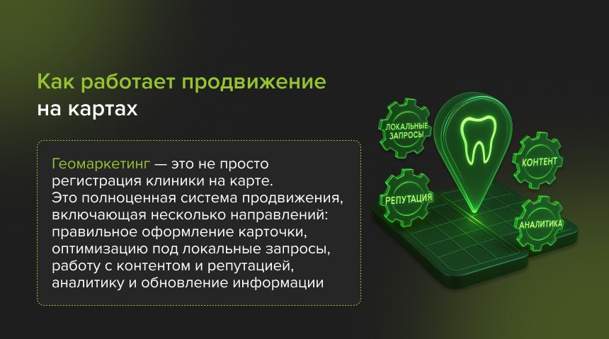 продвижение клиник на картах