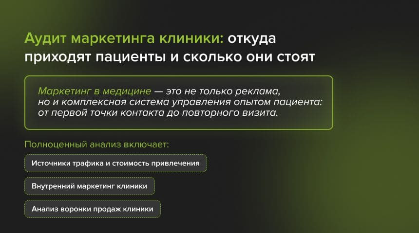 аудит маркетинга клиники